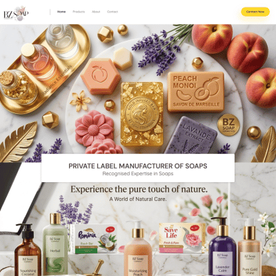 BZ Soap portfolio screenshot