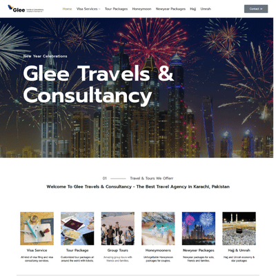 Glee Travels portfolio screenshot